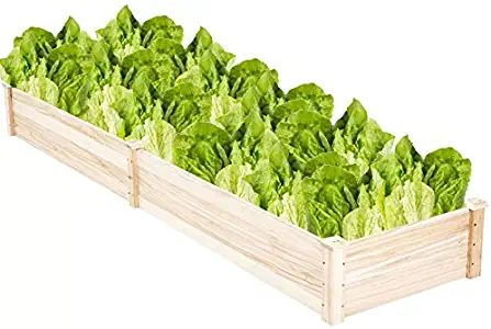 AMERLIFE Raised Garden Bed Kit Wood Planter Vegetable Raised Garden Bed Wooden Planter for Garden Patio Yard Outdoor, 96.8'' L x 24.4'' W x 10.2''H