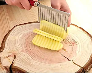 Drhob Potato Wavy Edged Knife Stainless Steel Kitchen Gadget Vegetable Fruit Cutting Peeler Cooking Tool Accessories