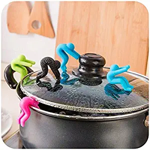 Nexxa 2pcs/set Heightening Anti Overflow Device For Preventing Lid Up With Pot Soup Kitchen Gadget Coaster Silicone Pot Holder