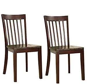Kings Brand Furniture - Set of 2 Heavy Duty Solid Wood Room - Kitchen Side Chairs (Cherry)