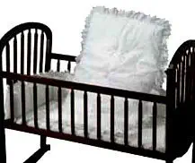 Baby Doll Bedding Carnation Eyelet Cradle Set, White