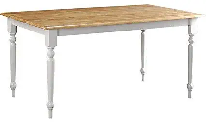 Boraam 70369 Farmhouse Table, White/Natural