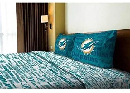 Northwest NFL Anthem Miami Dolphins Bedding Sheet Set: Full