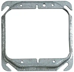 Steel City 52C17-25 Device Cover, Square, Raised, 4-Inch, Galvanized, 25-Pack