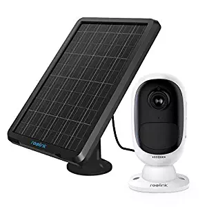 Reolink Argus 2+Solar Panel | Rechargeable Battery-Powered Security Camera | Outdoor Wireless |1080p HD Wire-Free 2-Way Audio Starlight Color Night Vision w/PIR Motion Sensor & SD Socket
