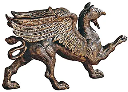 Design Toscano The Growling Griffin Foundry Iron Doorstop