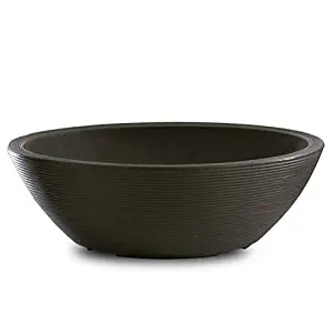 Crescent Garden Delano Oval Bowl, 24 by 17-Inch, Old Bronze