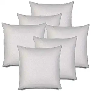 IZO All Supply Square Sham Stuffer Hypo-Allergenic Poly Pillow Form Insert, 18" L x 18" W (6 Pack)