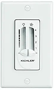 Kichler Lighting 337010WH Fan/Light Dual 4-Speed Slider Control, White Finish by Kichler