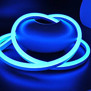 CBConcept ETL Listed 120 Volt LED NEON Flexible Lighting Strip, 30 Feet, BLUE, Waterproof Resistant, Accessories Included - Ideal For Indoor Outdoor Lighting Ready to plug to shine