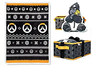 Blizzard Entertainment Getting Ready for A Long Night of Overwatch? You're Going to Need This Bundle: Sherpa Ugly Sweater Throw/ Baby Winston Pillow/ Decorative Storage Bin 3 Piece Lounge Bundle