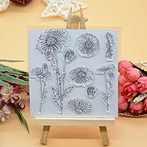 Welcome to Joyful Home 1pc Flower Design Rubber Clear Stamp for Card Making Decoration and Scrapbooking