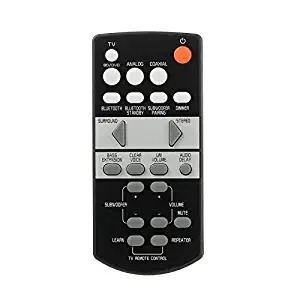 Replacement Remote for Yamaha YAS-107 YAS-207 YAS 106 YAS-203 ATS-1070 ATS-1060 ATS-1030 FSR66 ZJ78750 YAS-105 YAS-103 Soundbar, Replace Remote Control Fit ZV28960 ZV289600 Home Audio Speaker System