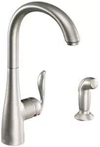 Moen 7790SRS Arbor One-Handle High-Arc Kitchen Faucet with Side Spray, Spot Resistant Stainless