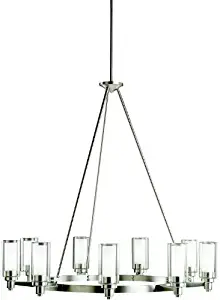 Kichler 2346NI Circolo Chandelier 9-Light, Brushed Nickel