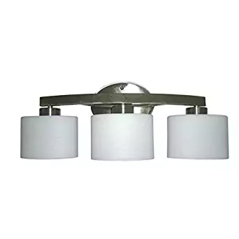 allen + roth 3-Light Merington Brushed Nickel Standard Bathroom Vanity Light