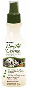 SENTRY Natural Defense Natural Flea and Tick Spray for Dogs and Puppies, Rid Your Dog of Fleas, 8 oz