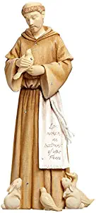 Enesco Foundations by Karen Hahn St. Francis Figurine, 9.17-Inch