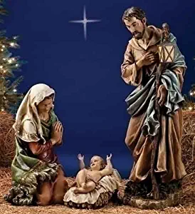 Roman 3-Piece Joseph's Studio Oversized Holy Family Christmas Nativity Statue Set