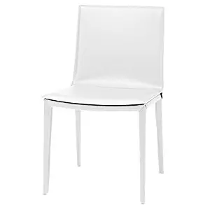 Palma Dining Chair in White Leather by Nuevo