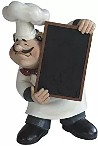 George S. Chen Imports Chef Holding A Tray Figurine, 11"