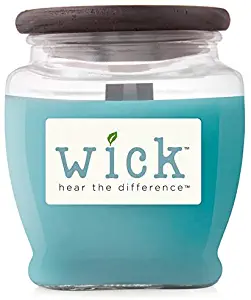 Wick Starfruit & Coconut Water Scented Candle, Glass Jar with Wooden Lid, 15 oz