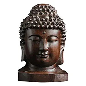 LKXZYX Buddha Statue Ornament for Home Buddah Statues Gift handicrafts Mahogany India Buddha Head Statue Crafts Decorative Drop Shipping