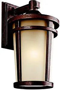 Kichler 49073BSTFL Atwood Outdoor Wall 1-Light Fluorescent, Brown Stone