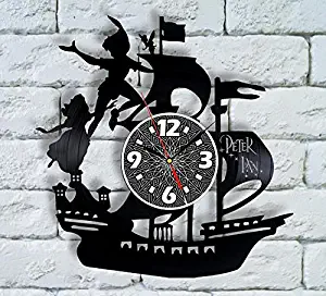 Peter Pan Art Clock Peter pan Nursery Decor Peter pan Wedding Gift Peter pan Nursery Bedding Neverland Captain Hook Costume Cosplay