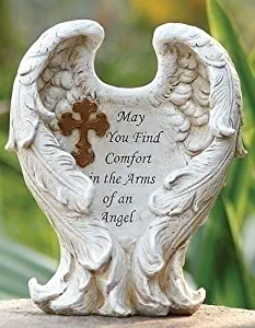 Memorial Angel Wings with Verse Statue, 8 1/2 Inch