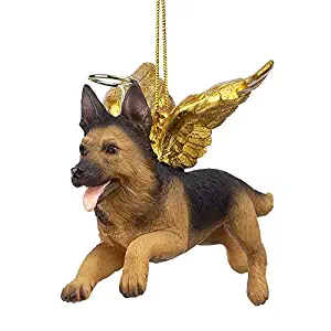 Christmas Tree Ornaments - Honor The Pooch German Shepherd Holiday Angel Dog Ornaments