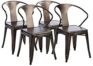 Tabouret Stacking Chair (Set of 4). This Set Of Dining Room Chairs Is Perfect For Adding A Vintage Look To Your Home. Crafted With A Solid Steel Construction And Coated With A Scratch-Resistant Finish These Chairs Will Last In Quality In Style.