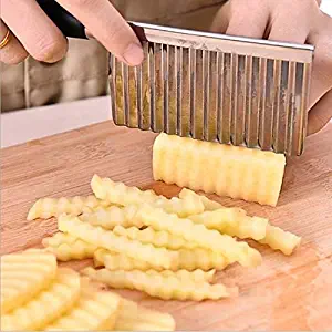 Potato Wavy Edged Knife Vegetable slicer Cutting Peeler Stainless Steel Kitchen Gadget Cooking Tool Accessories