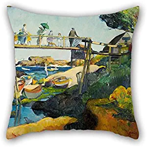 TonyLegner Throw Pillow Case of Oil Painting Leon Kroll - The Gay Bridge for Bedroom Drawing Room Him Teens Girls Sofa Him 16 X 16 Inches / 40 by 40 cm(Twin Sides)