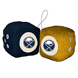 Fremont Die NHL Buffalo Sabres Fuzzy Dice, 3"