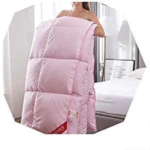 Wine cup 95% White Goose/Duck Down Quilt Duvets Five Star Hotel Winter Comforters 100% Cotton Cover King Queen Twin Full Size,150x200cm 1.5kg,Pink