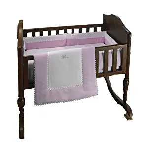 bkb Ric Rac Cradle Bedding, Pink, 18" X 36"