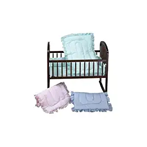 Baby Doll Bedding Gingham Cradle Set, Blue