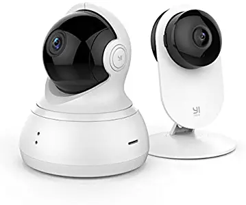 YI 1080P Indoor Security Camera Bundle Set, 2.4G WiFi Home Surveillance System with 24/7 Emergency Response, App/Cloud Service Available for Advanced Features-1080p Dome Camera and 1080p Home Camera
