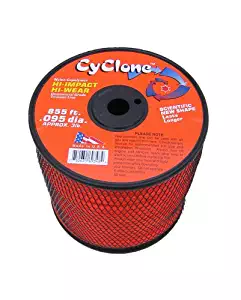 Cyclone .095-Inch diameter,3-Pound Spool Commercial Grade 6-Blade Grass Trimmer Line, Orange CY095S3-2