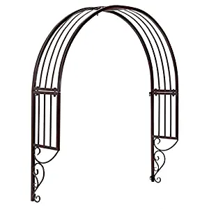 Design Toscano Thornbury Ornamental Outdoor Garden Window Plant Trellis, 42 Inch, Metal, Black