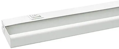 21 in. LED Under Cabinet Light Fixture 7W White Hardwired or Portable Amax Lighting LEDUC21WHT