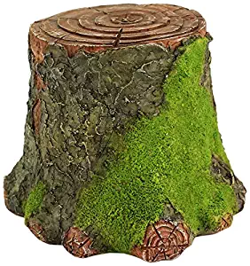 Top Collection Miniature Fairy Garden and Terrarium Decorative Mossy Tree Stump Display Riser