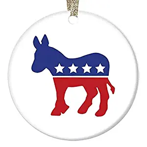 128 buyloii Democrat Donkey Ornament (Round) Personalized Ceramic Holiday Christmas Ornament Ideas 2019