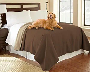 Mambe 100% Waterproof Furniture Cover for Pets and People (Twin/Loveseat 70"x 90", Chocolate-Cappuccino)