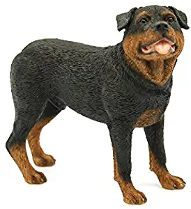 Non-Branded Standing Rottweiler Statue Resin Dog Sculpture Handicarft Collectible Ornament