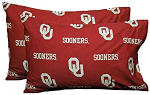College Covers Oklahoma Sooners Pillowcase Pair - Solid (Includes 2 Standard Pillowcases)