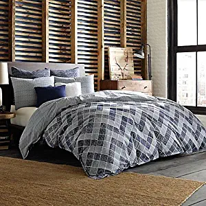 Studio 3B by Kyle Schuneman Reversible Flynn Twin Duvet Cover in Blue