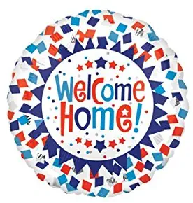 Anagram 26756 Welcome Home Confetti Foil Balloon, 18", Multicolored