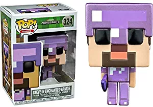 Funko Pop Minecraft Steve in Enchanted Armor (Toys R Us) Exclusive Figure # 324